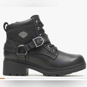 Harley-Davidson Women's Leather Black Moto Boots
